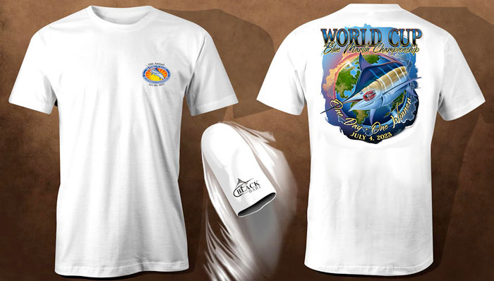 Blue Marlin Fishing Team Design T-Shirt